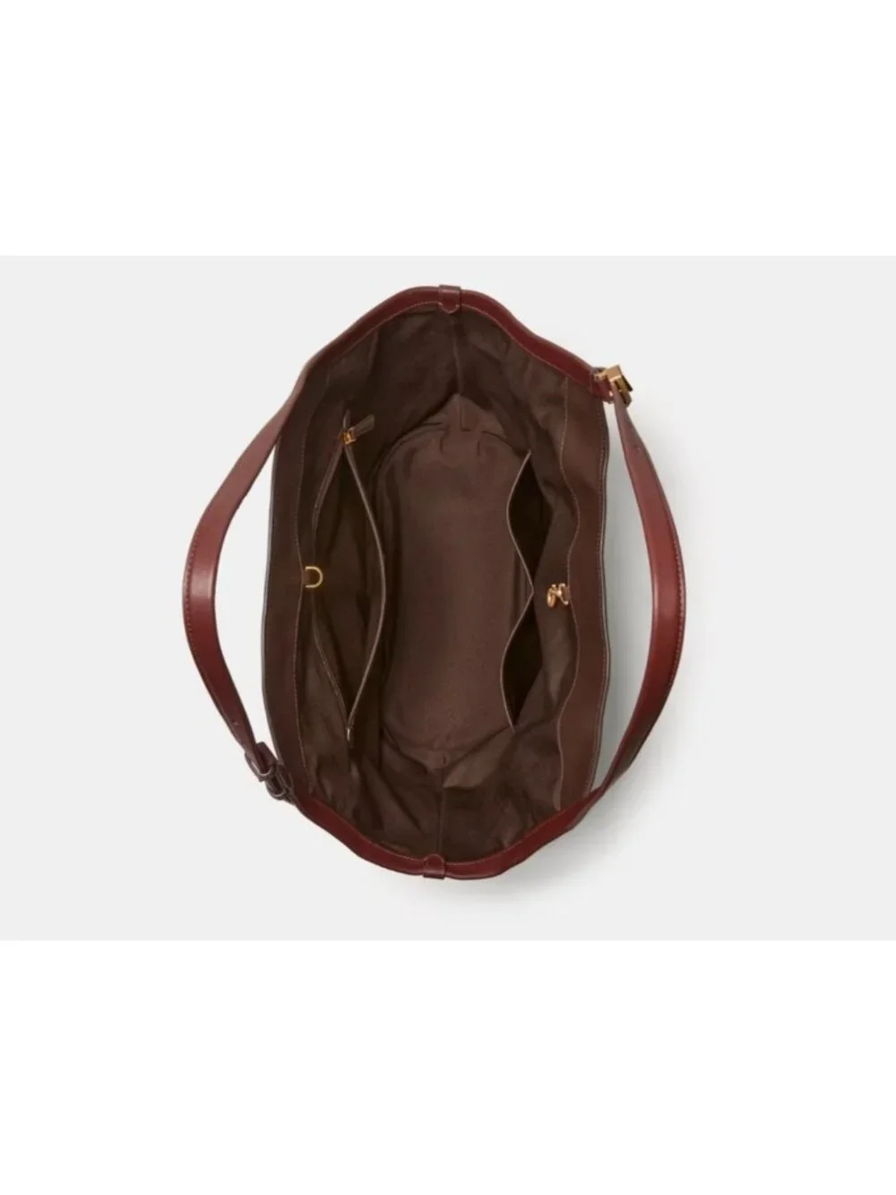 KATE SPADE NY Deco suede extra large tulip tote bag + Dust bag Hot Fudge/ Brown